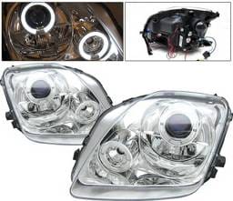 Honda Prelude 4 Car Option LED Halo Projector Headlights - Chrome - LP-HP97CB-YD