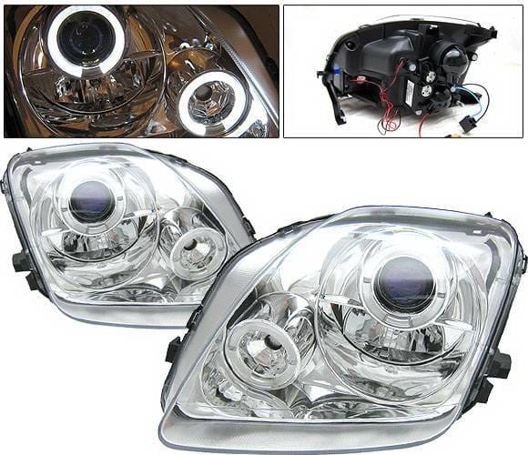 Honda Prelude 4 Car Option LED Halo Projector Headlights - Chrome - LP-HP97CB-YD