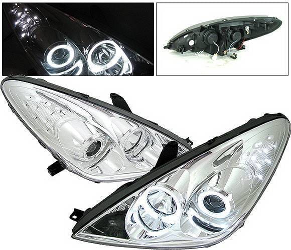 Lexus ES 4 Car Option CCFL Halo Projector Headlights - Chrome - LP-LES30005CF-KS