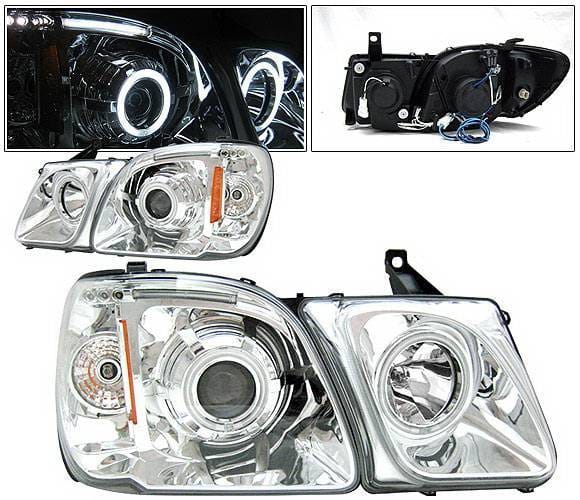 Lexus LX 4 Car Option Halo Projector Headlights - Chrome CCFL - LP-LLX470CB-KS
