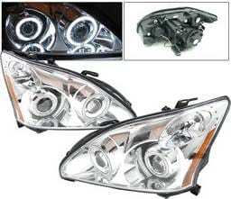 Lexus RX 4 Car Option Halo Projector Headlights - Chrome CCFL - LP-LRX330CF-KS