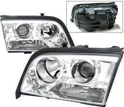 Mercedes-Benz C Class 4 Car Option Projector Headlights - Chrome - LP-MBZC94C-KS