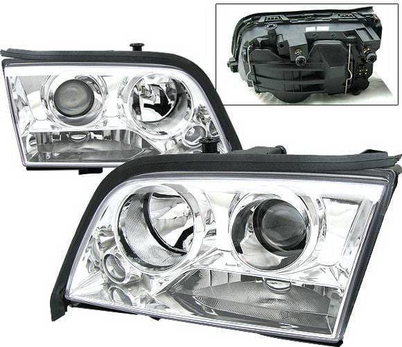 Mercedes-Benz C Class 4 Car Option Projector Headlights - Chrome - LP-MBZC94C-KS