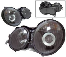 Mercedes-Benz E Class 4 Car Option Projector Headlights - Black - LP-MBZE95BC-KS
