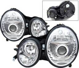 Mercedes-Benz E Class 4 Car Option Projector Headlights - Chrome - LP-MBZE95CC-9