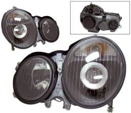 Mercedes-Benz E Class 4 Car Option Projector Headlights - Black - LP-MBZE99BC-KS