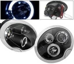 Mini Cooper 4 Car Option Halo Projector Headlights - Black - LP-MCOP02BB-5