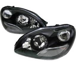 Mercedes-Benz S Class 4 Car Option Halo Projector Headlights - Black - LP-MBW220BC-9