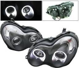 Mercedes-Benz C Class 4 Car Option Projector Headlights - Black - LP-MBZC00BB-YD