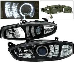 Mitsubishi Mirage 4 Car Option Halo Projector Headlights - Black - LP-MM97BB-5