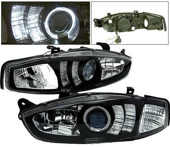 Mitsubishi Mirage 4 Car Option Halo Projector Headlights - Black - LP-MM97BB-5