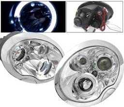 Mini Cooper 4 Car Option Halo Projector Headlights - Chrome - LP-MCOP02CB-5