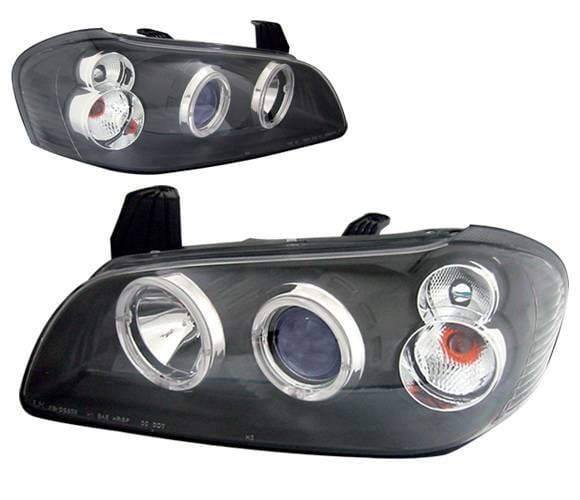 Nissan Maxima 4 Car Option Dual Halo Projector Headlights - Black - LP-NM00BB-KS