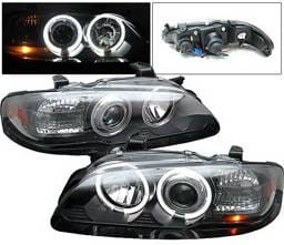 Nissan Sentra 4 Car Option Halo Projector Headlights Black - LP-NS00BC-YD
