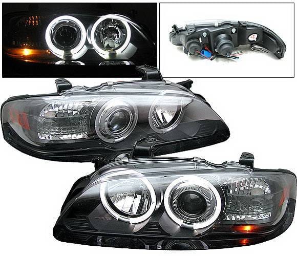 Nissan Sentra 4 Car Option Halo Projector Headlights Black - LP-NS00BC-YD