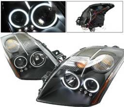 Nissan Sentra 4 Car Option CCFL Halo Projector Headlights - Black - LP-NS07BF-KS