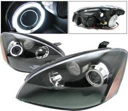 Nissan Altima 4 Car Option Halo Projector Headlights - Black CCFL - LP-NA02BC-KS