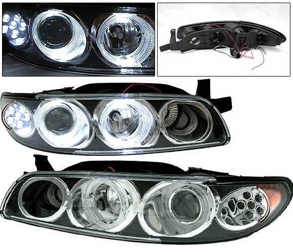 Pontiac Grand Prix 4 Car Option Projector Headlights - Black - LP-PGPX97BC-1