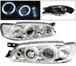 Subaru Impreza 4 Car Option Dual Halo Projector Headlights - Chrome - LP-SI97CB-5