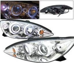 Toyota Camry 4 Car Option Dual Halo Projector Headlights - Chrome - LP-TCA00C