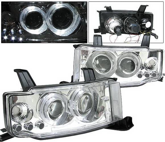 Scion xB 4 Car Option Dual Halo Projector Headlights - Chrome - LP-TS02CC-1