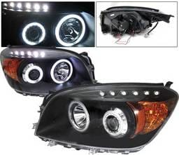 Toyota Rav 4 4 Car Option Halo Projector Headlights - Black CCFL - LP-TRAV406BB-KS