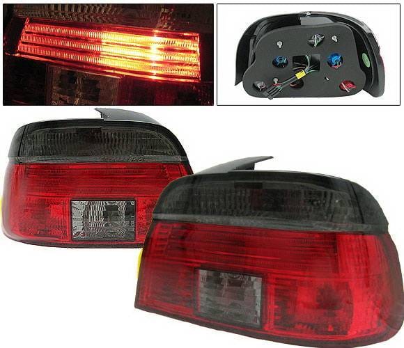 BMW 5 Series 4 Car Option Taillights - Red & Smoke - LT-BE39RSM
