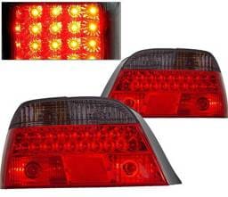 BMW 7 Series 4 Car Option LED Taillights - Red & Smoke - LT-B38LEDRSM-KS
