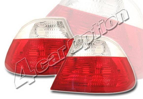 BMW 3 Series 2DR 4 Car Option Euro Taillights - Red & Clear - LT-B462-KS