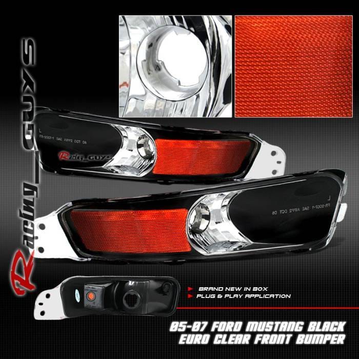 Black Clear Amber Turn Signal Lights