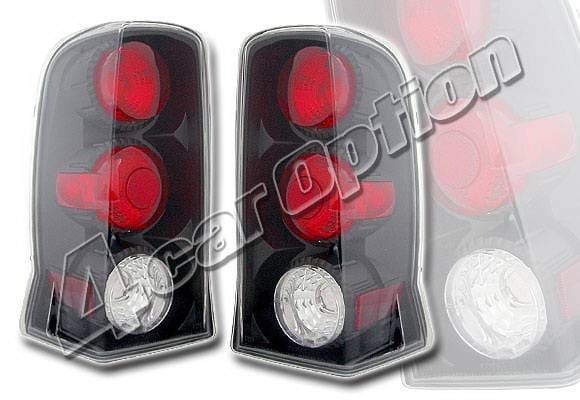 Cadillac Escalade 4 Car Option Altezza Taillights - Black - LT-CAE02JB-YD