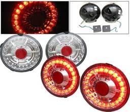 Chevrolet Corvette 4 Car Option LED Taillights - Chrome - LT-CCVET05LEDC-KS
