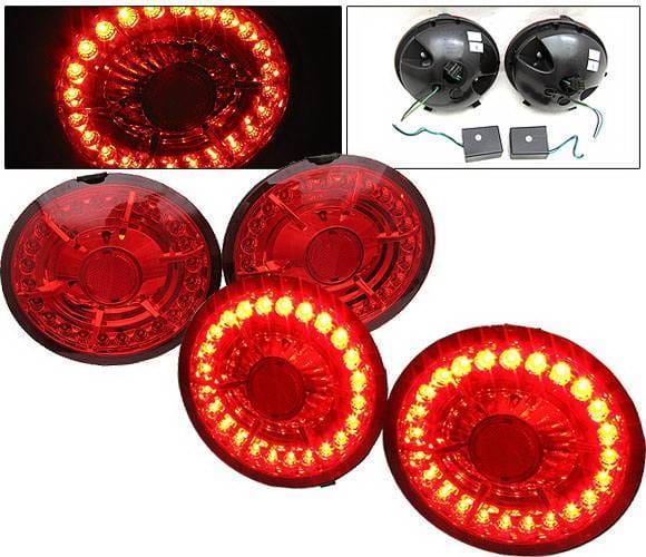 Chevrolet Corvette 4 Car Option LED Taillights - Redd - LT-CCVET05LEDR-KS