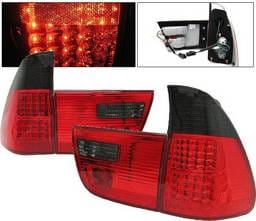 BMW X5 4 Car Option LED Taillights - Red & Smoke - LT-BE5300LEDRSM-KS