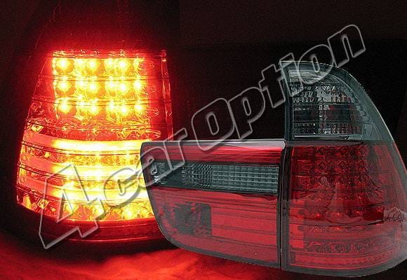 BMW X5 4 Car Option LED Taillights - Red & Smoke - LT-BE5300LEDRSM-YD