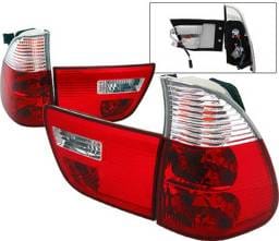BMW X5 4 Car Option Euro Taillights - Red & Clear - LT-BE5300RC-9