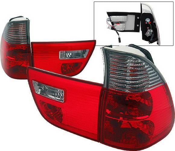 BMW X5 4 Car Option Euro Taillights - Red & Smoke - LT-BE5300RSM-9
