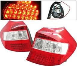 BMW 1 Series 4 Car Option LED Taillights - Red & Clear - LT-BE87LEDRC-DP