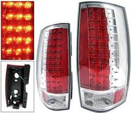 Chevrolet Tahoe 4 Car Option LED Taillights - Chrome - LT-CT07LEDC-KS