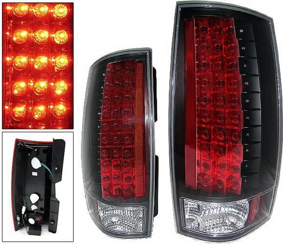 Chevrolet Tahoe 4 Car Option LED Taillights - Black - LT-CT07LEDJB-KS