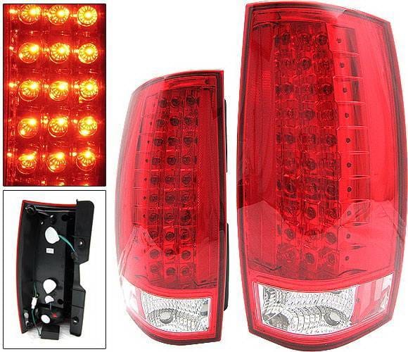 Chevrolet Tahoe 4 Car Option LED Taillights - Red - LT-CT07LEDR-KS
