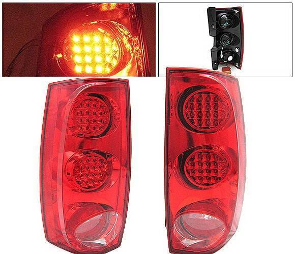 GMC Denali 4 Car Option LED Taillights - Red & Clear - LT-CD07LEDRC-KS