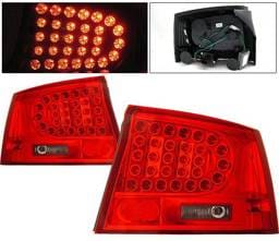 Dodge Charger 4 Car Option LED Taillights - Red & Smoke - LT-DCHAR06LEDRSM-KS