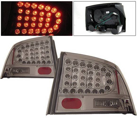 Dodge Charger 4 Car Option LED Taillights - Smoke - LT-DCHAR06LEDSM-KS