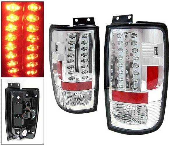 Ford Expedition 4 Car Option LED Taillights - Chrome - LT-FE97LEDC