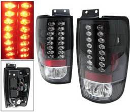 Ford Expedition 4 Car Option LED Taillights - Black - LT-FE97LEDJB