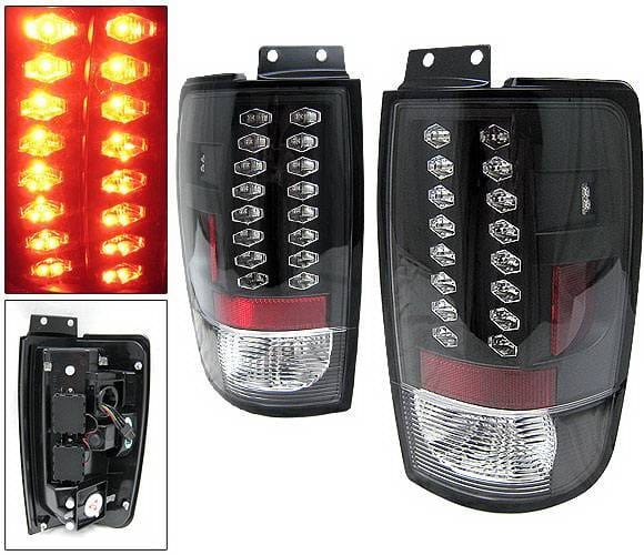 Ford Expedition 4 Car Option LED Taillights - Black - LT-FE97LEDJB