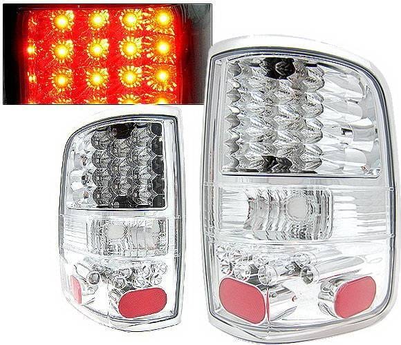 Ford F150 4 Car Option LED Taillights - Chrome - LT-FF15004LEDC-KS