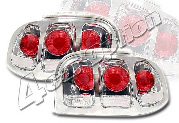 Ford Mustang 4 Car Option Altezza Taillights - Chrome - LT-FM96A-KS