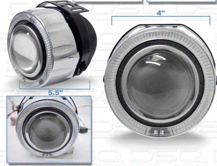 Black Chrome Halo Fog Lights